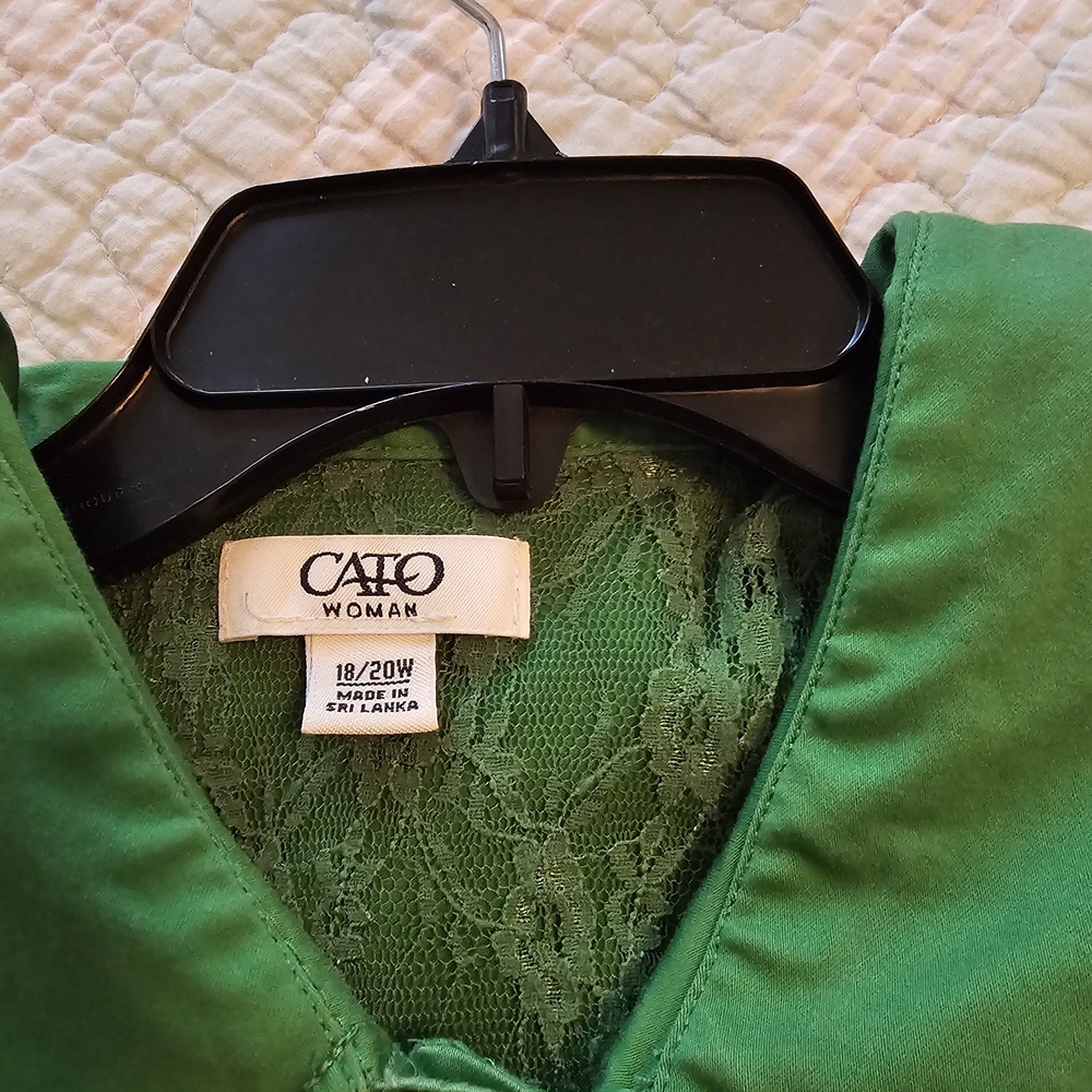 Cato Green Utility Jacket with Button Accents - Picture 7 of 9
